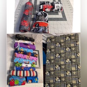 Large Fabric Cuts Fabric Scraps Bundle NFL Disney Zombies Harry Potter Fabric